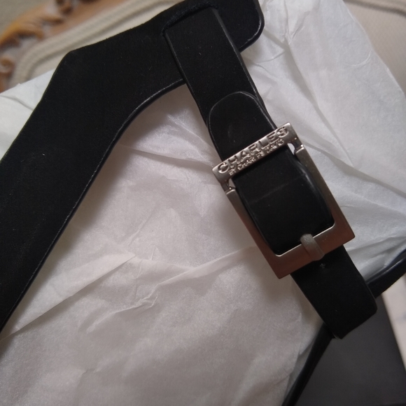 Charles by Charles David Calvin Block Heel Black Gladiator Sandals - Picture 5 of 7